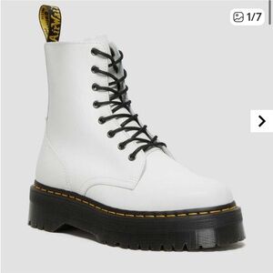 Dr. Martens Jadon Boot in Smooth White Leather